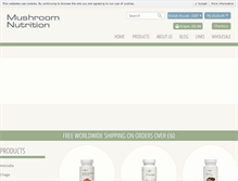 Tablet Screenshot of mushroomnutrition.com